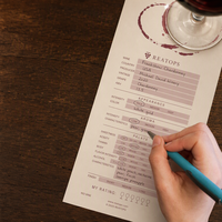 Cartes de notation de dégustation de vin texturées personnalisées, papier d'art 300 g/m², cartes de notes de dégustation de vin inscriptibles pour les vignobles de prestige, faible MOQ