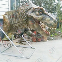 Dinozor Eğlence Parkı İnteraktif Dekorasyon Robotik Animatronik Dinozor Başı Satılık animatronik modeller