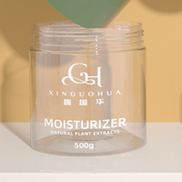 Pot cosmétique de luxe personnalisé vert double couche 500 ml pour crème, beurre corporel et gommage avec couvercle, impression soyeuse, emballage cosmétique