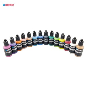 Ensemble de peintures acryliques à séchage rapide imperméables de haute qualité, 12 couleurs, 30 ml, pour artistes, toile, verre, papier, marque Winartsky - Product Image 2
