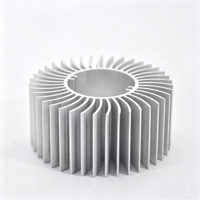 Radiateur Dissipateur de Chaleur LED en Aluminium Extrudé Usiné CNC Personnalisé OEM avec Perçage et Design Tournesol Anodisé
