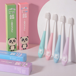Children's Toothbrush Soft Bristle Manual For Kids Age 3-12 With <b>Cute</b> <b>Bear</b> Design Multicolor Options - Product Image 2