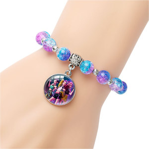 <span class=keywords><strong>Bracelet</strong></span> en perles de cristal tendance 2026, pendentif K-pop, <span class=keywords><strong>bracelet</strong></span> en perles de glace craquelée, cadeau, <span class=keywords><strong>bracelet</strong></span> pour enfants - Product Image 3