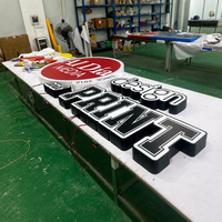 Enseignes lumineuses LED 3D en lettres canal, panneaux en acrylique rétroéclairés, enseignes électroniques pour extérieur, devantures de magasins, entreprises illuminées