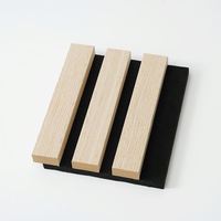 Panneaux muraux acoustiques en bois à lattes, panneaux insonorisants en fibre de polyester pour cinéma maison, bureau et studio