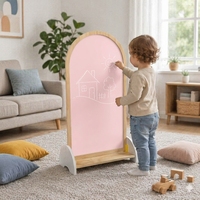 Tableau blanc magnétique pliable UCI pour intérieur et extérieur, avec tiroirs, surface d'écriture souple et amovible