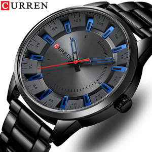Montre à quartz pour homme CURREN 8406, noire, tendance, nouvelle montre pour homme, étanche, lumineuse, montres de luxe en <span class=keywords><strong>acier</strong></span> inoxydable, <span class=keywords><strong>horloge</strong></span> de bureau - Product Image 4