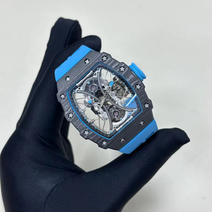 Mechanical <b>Watch</b> RM53-01 Luxury Carbon Fiber <b>Case</b> ETA Automatic Tourbillon Cable Suspension Design Skeleton Dial 3BAR - Product Image 2