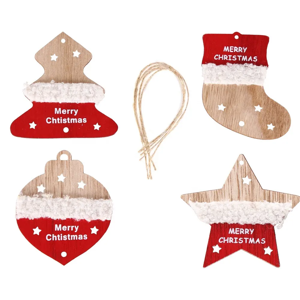 PAFU Weihnachts baums chmuck Rustikale Weihnachts baums ocke Ball Star Hängende Ornamente Mit Pelz Set