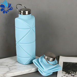 Botella de agua plegable de silicona, 1000Ml, portátil, para acampar al aire libre, senderismo, viajes, taza para beber, Unisex - Product Image 2