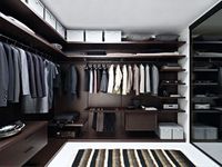Armoire modulaire de luxe noire de style moderne avec penderie grande chambre villa