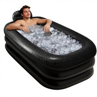 Baignoire gonflable portable Inflatoast pour adultes, bain de glace, spa pour athlètes, récupération, utilisation à domicile, en polyvinyle chlorure, comprend