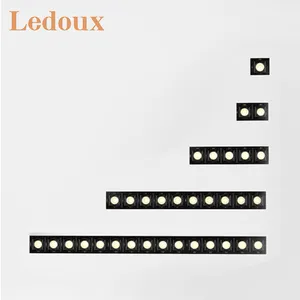 LEDOUX yeni varış Modern tasarım parlama önleyici gömme oturma odası müze ızgara ışık 2 4 10 20 30 W Led aşağı ışık
