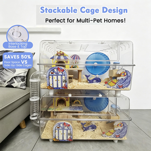 Cage à hamster spacieuse et luxueuse, multifonctionnelle, au design original et tendance - Product Image 3