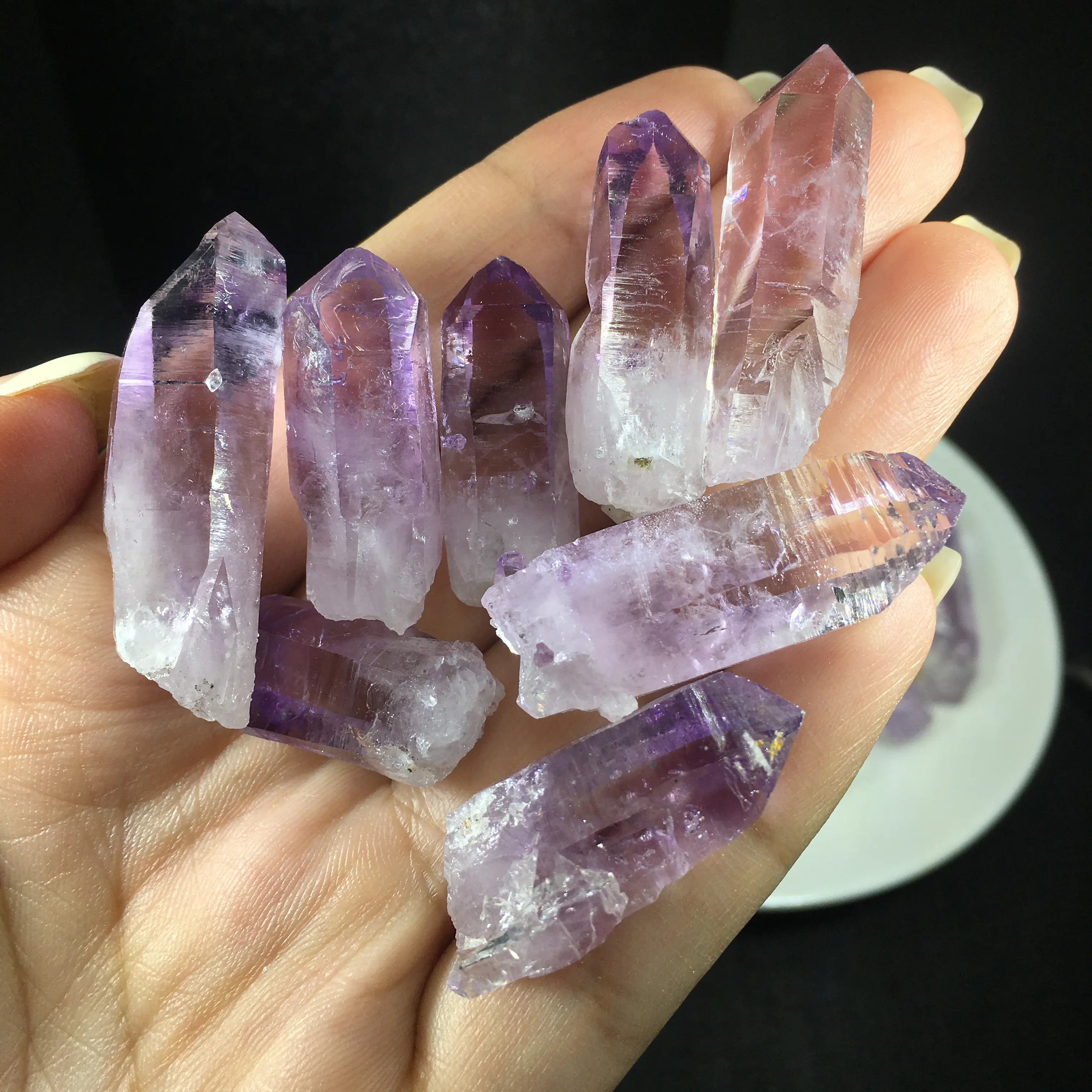 Natural Good Price Mexico Crystal Specimens Natural Vera Cruz Amethyst Rough Point For Sale