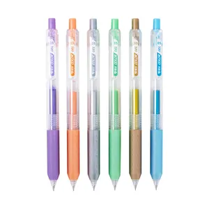 Aihao 금속 플라스틱 컬러 개폐식 대형 공급 0.5mm 공식 Supplie 젤 잉크 펜 세트
