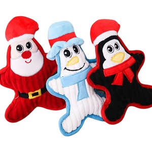 Petite taille coton <span class=keywords><strong>chien</strong></span> jouet à mâcher haute qualité noël père noël pingouin bonhomme de neige forme grinçant morsure résistant et Durable pour animaux de compagnie - Product Image 2