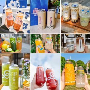 Mới tự động không xoay chai có thể niêm phong máy cho trà bong bóng nước giải khát 330ml 500ml Soda nhôm Jar cup PET có thể niêm phong - Product Image 6