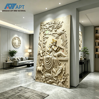 Panneau mural SPC imperméable haute brillance, insonorisé, ignifuge, design moderne, motifs floraux et animaux 3D, 4x8ft/4x10ft pour salon