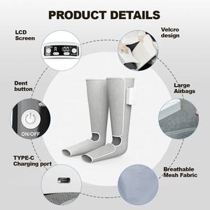 Precio de fábrica Compresión de aire Masajeador de piernas Presión Masajeador de pantorrillas Fisioterapia Masajeador de aire de piernas inalámbrico - Product Image 6