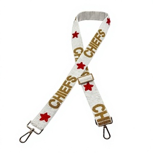 Chiefs Nylon <b>Lanyard</b> With Metal Hook Adjustable Fashionable White Strap <b>For</b> ID Cards Key Holders <b>Phone</b> Straps - Product Image 1