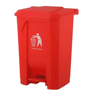 Factory High Quality Foot Pedal Trash Can 13 Gallon Plastic Garbage Can For Office