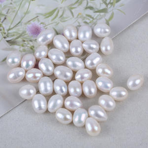 Perlas de Agua Dulce Naturales al por Mayor, Forma de Arroz, 8-9 mm, Partículas Dispersas para Anillos y Pendientes Hechos a Mano, Colores Surtidos - Product Image 5