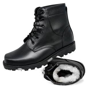Botas de Nieve de Lana para Hombre, Cálidas y Gruesas, con Forro de Piel de Oveja Genuina, Antideslizantes, Tacón Medio, Cierre de Cordones Delanteros, Zapatos para Adultos - Product Image 3