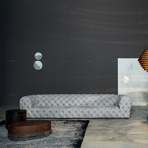 Juego de Muebles de Sala de Estar de Alta Calidad Tapizados en Cuero, Sofás Modernos de Lujo de 3 Plazas - Product Image 2