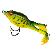 Newbilit Meilleure vente leurre de pêche 13.5g 95mm avec grenouille en plastique souple à double crochet
