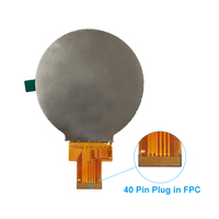 Layar LCD TFT RGB SPI Bulat Kecil 2.8 Inci 480*480 300cd/m2 40 Pin Mini Modul Layar LCD 2.8 Inci untuk Panel Jam Tangan Pintar