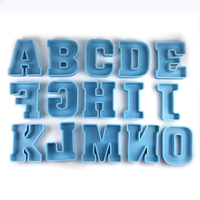 DIY Grand Alphabet Lettre moule en résine silicone géode agate art caboteur variété de moules en résine de silicone pour la fabrication d'artisanat en résine
