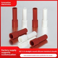 Manchon isolant en silicone à prise droite 187-3.5, blanc, ignifuge, résistant aux hautes températures, manchon de protection isolant