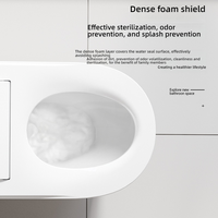 Ensemble de toilettes intelligentes en céramique murales avec siège chauffant instantané et télécommande – Vente en gros de toilettes connectées de luxe