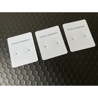 Logotipo personalizado de PVC puro, Tarjeta para pendientes, expositor de joyería, tarjetero, collar, embalaje, con logotipo, color blanco, gran oferta