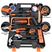 Ensemble d'outils de réparation ménagers en gros, 13 pièces, avec étui de rangement rigide pour l'assemblage DIY et l'entretien d'urgence à domicile