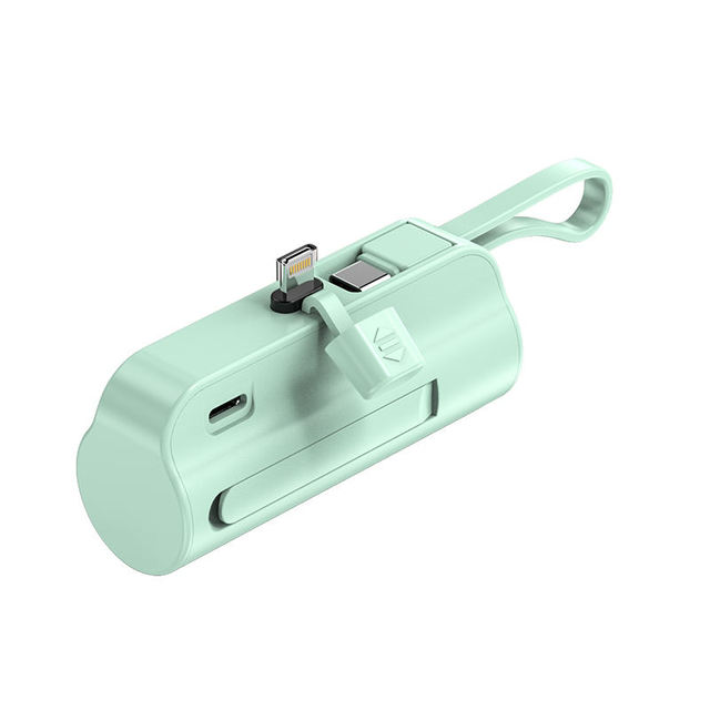 Hot Selling Small Battery Pack Built in Cable Powerbanks Mini Portable Power Bank 5000mAh with Phone Holder