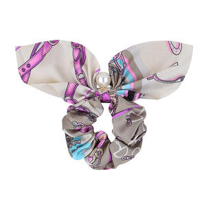 Elastici per Capelli Personalizzati per Donne, Adorabili Scrunchies in Chiffon con Fiocco per Capelli Spessi, Scrunchies con Orecchie di Coniglio, Elastici per Capelli in Confezione Convenienza - Product Image 5