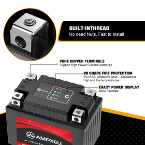 AMPXELL Motorcycle Start <b>Battery</b> 12V 3.5Ah CA210A 45Wh Dual <b>Terminal</b> <b>Batteries</b> Lead Acid <b>Battery</b> Replacement AMX12-35FQ 45Wh Dua - Product Image 1