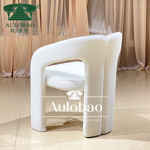 Muebles de Comedor Modernos, Silla de Comedor Nórdica Tapizada en Terciopelo Blanco - Product Image 6
