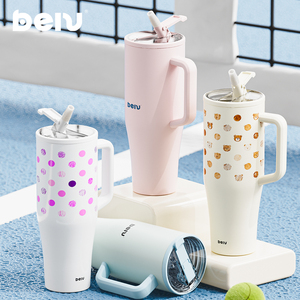 <span class=keywords><strong>Tumbler</strong></span> in Acciaio Inox da 40 oz con Manico e Cannuccia Rimovibile, Isolato a Doppia Parete, Antigoccia, per Viaggi - Product Image 1