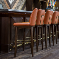 Plus design luxe vente en gros échantillon gratuit chaise pivotante café maison cuisine salle à manger bois tabouret de bar chaise de restaurant