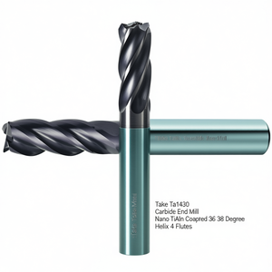 ดอกกัดคาร์ไบด์ Ttake Ta1430 เคลือบนาโน TiAlN แบบ 36 38 องศา เฮลิกซ์ 4 ฟลุต - Product Image 2