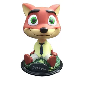 Resin Crafts Animal Theme Bobble Head Fox