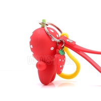 Porte-clés poubelle mignon multifonctionnel en PVC souple 3D personnalisé, écologique et durable