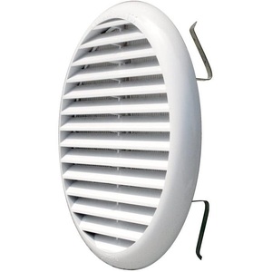Grille ronde avec ressorts en PP blanc, pièce de ventilateur de 125 mm - Product Image 1