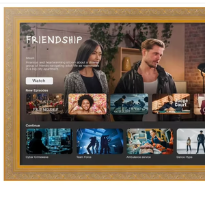 Alta qualità Custom legno TV <span class=keywords><strong>Frame</strong></span> modanature oro ornato intagliato 50 55 <span class=keywords><strong>65</strong></span> specchio cornici di vetro decorativo per TV - Product Image 1