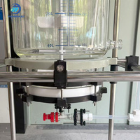 Reactor de Vidrio de 50L con Intercambiador de Calor de Vidrio, Reactor de Vidrio de Fase Sólida para Procesamiento Químico