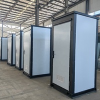 Toilettes et Douche Mobiles Modernes en Panneaux Sandwich d'Acier, Pratiques, Luxueuses, Portables, Durables, Écologiques, Durée de Vie de 30 Ans