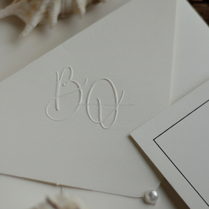 การ์ดอวยพรแบบนูนสำหรับงานแต่งงานกระดาษคอตตอนเป็นมิตรต่อสิ่งแวดล้อมออกแบบได้ตามต้องการ - Product Image 1